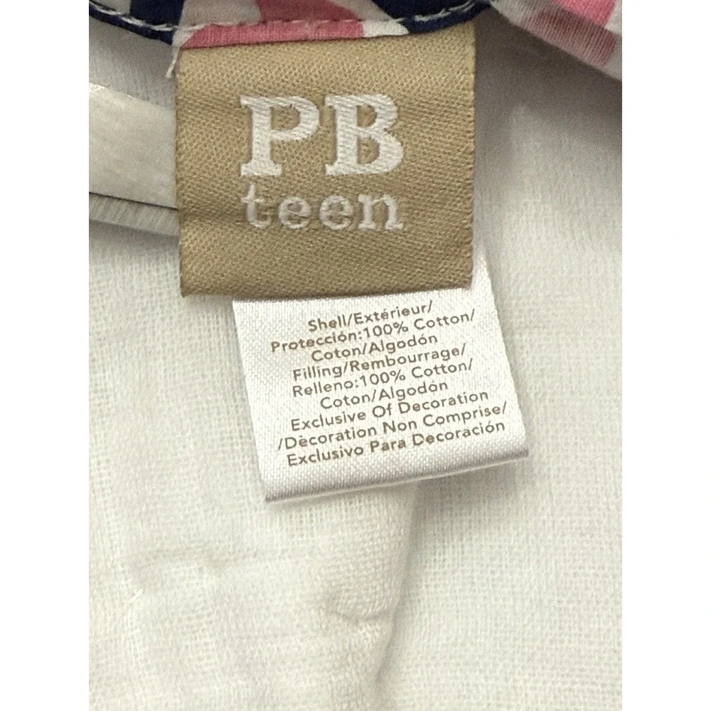 Pottery Barn Teen Patchwork Standard Pillow Shams‎ 2 Boho 100% Cotton Rare HTF